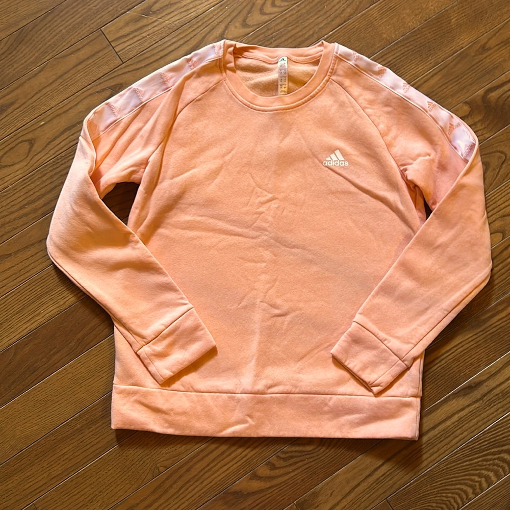 NEW!!! Adidas Peach Sweatshirt with White Accents